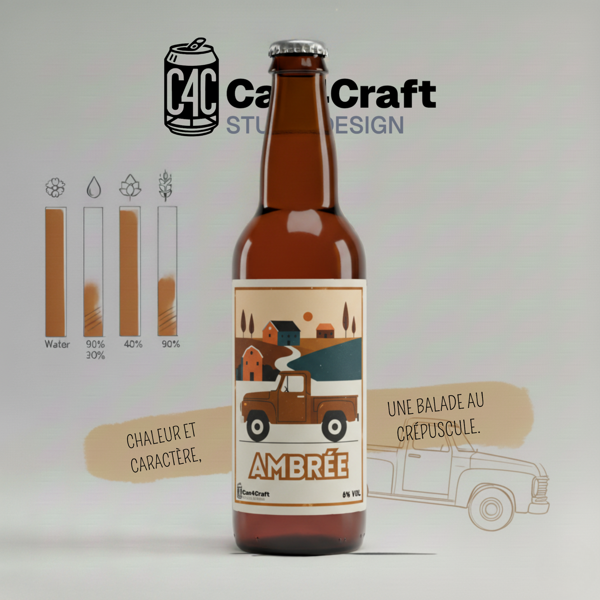 L'Ambrée - Advertising Poster